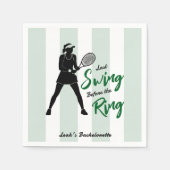 Serviette En Papier Tennis Bachelorette Last Swing Before the Ring (Devant)