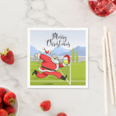 Serviette En Papier Tennis ball et Père Noël pour la fête de Noël (En situation)