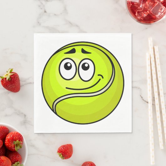 Serviette En Papier Tennis Ball Face (En situation)