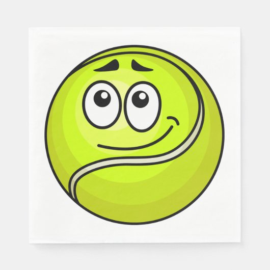 Serviette En Papier Tennis Ball Face (Devant)