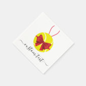 Serviette En Papier Tennis Boule cadeau Noël fête Texte personnalisé S (Coin)