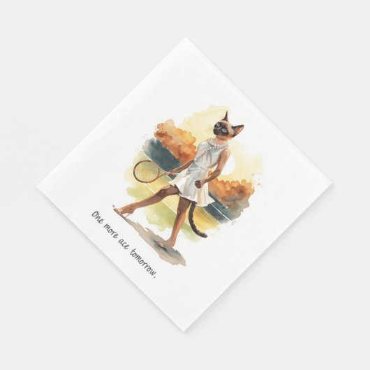 Serviette En Papier Tennis Funny Dire pour les Amoureux de les chats (Coin)