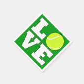 Serviette En Papier Tennis LOVE Party ou banquet Cocktail serviettes (Coin)
