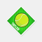 Serviette En Papier Tennis ; Neon Green Stripes (Coin)