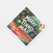 Serviette En Papier Tennis Noël thème Merry Tennis Mas (Coin)
