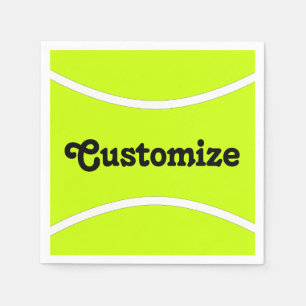 Serviette En Papier Tennis Party/Banquet Texte Personnalisé Cocktail S