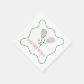 Serviette En Papier Tennis preppy plaid anniversaire (Coin)