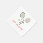 Serviette En Papier Tennis preppy plaid invitation d'anniversaire (Coin)