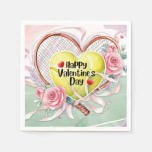 Serviette En Papier TENNIS Saint Valentin pour jouer avec amour
