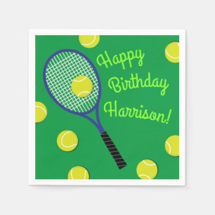 Serviette En Papier Tennis Sports Anniversaire