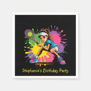 Serviette En Papier Tennis Star Fille fête d'anniversaire