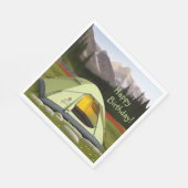 Serviette En Papier Tent Camping Anniversaire (Coin)