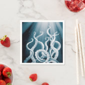 Serviette En Papier Tentacles Galaxy Blue Moon Rays (En situation)