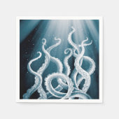 Serviette En Papier Tentacles Galaxy Blue Moon Rays (Devant)