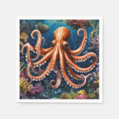 Serviette En Papier Tentacles Mer profonde (Devant)