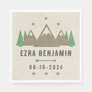 Serviette En Papier Tente Canvas Camping Bar Mitzvah Personnalisé