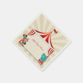 Serviette En Papier Tente de cirque, artistes (Coin)