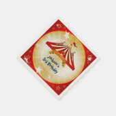 Serviette En Papier Tente de cirque rouge, Custom, Anniversaire (Coin)