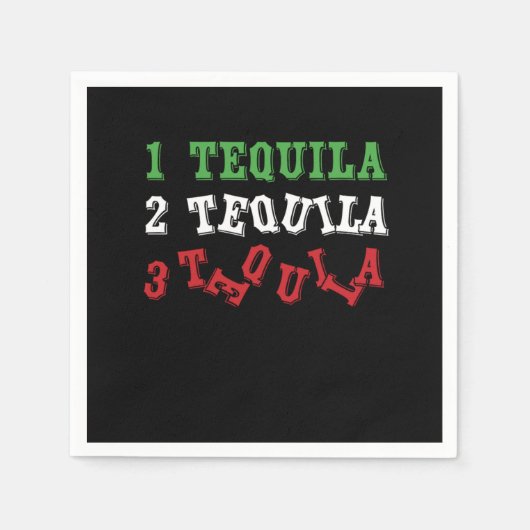 Serviette En Papier Tequila Funny Tequila Drinker Mexicain Drink Cadea (Devant)