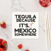 SERVIETTE EN PAPIER TEQUILA MEXICO PARTOUT (En situation)