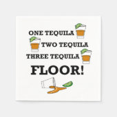 Serviette En Papier Tequila Verre Tiré Avec Cocktail Lime Wedge (Devant)