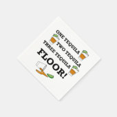 Serviette En Papier Tequila Verre Tiré Avec Cocktail Lime Wedge (Coin)