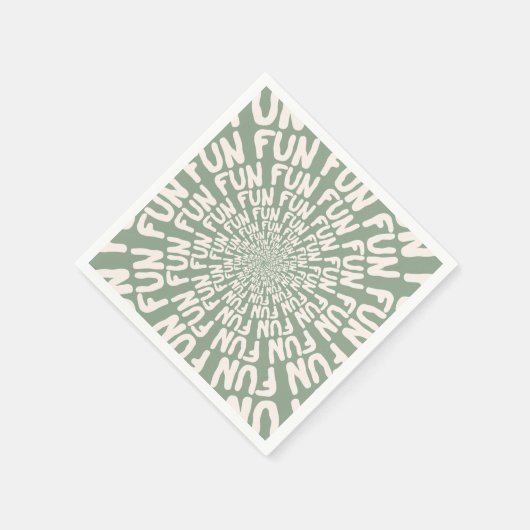 Serviette En Papier Terme amusant répétant la crème spirale citronnell (Coin)