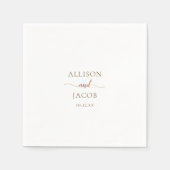 Serviette En Papier Terra Cotta Simple Mariage (Devant)