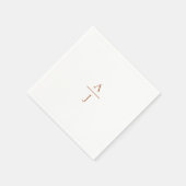 Serviette En Papier Terra Cotta Simple Mariage Monogram Napkins (Coin)