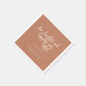 Serviette En Papier Terracotta Amour rire et heureux toujours après (Coin)