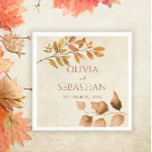 Serviette En Papier Terracotta Automne quitte Boho Mariage de automne