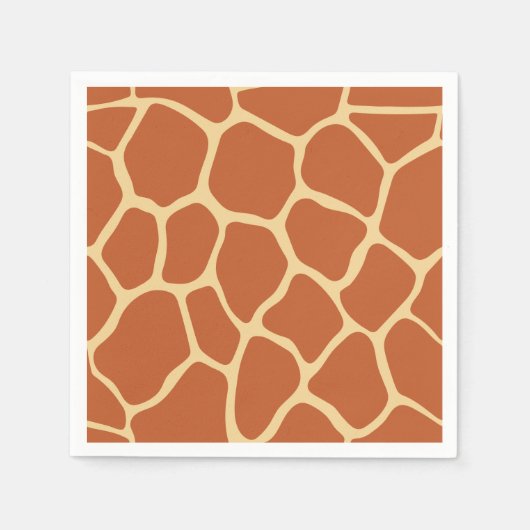 Serviette En Papier Terracotta& Beige Giraffe Print Animal Pattern (Devant)
