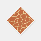 Serviette En Papier Terracotta& Beige Giraffe Print Animal Pattern  (Coin)