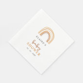 Serviette En Papier Terracotta Boho Arc-en-ciel Baby shower neutre ent (Coin)