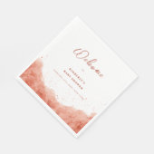 Serviette En Papier Terracotta Boho Desert Baby shower Bienvenue (Coin)