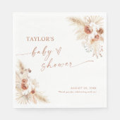 Serviette En Papier Terracotta Boho Pampas Baby shower en herbe (Devant)