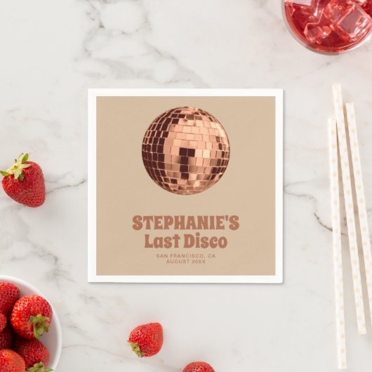 Serviette En Papier Terracotta Dernier Disco Bachelorette Week-end (En situation)