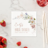 Serviette En Papier Terracotta Fleur sauvage Fête des mariées Jardin B (En situation)