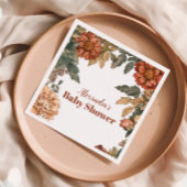 Serviette En Papier Terracotta Floral Baby in Bloom Baby shower