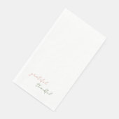 Serviette En Papier Terracotta & Green Script Grateful Thankful (Coin)