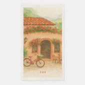 Serviette En Papier Terracotta Hacienda espagnole Destination Mariage (Devant)