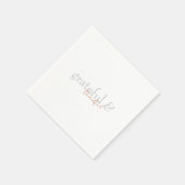 Serviette En Papier Terracotta moderne et vert Grateful Thankful II (Coin)
