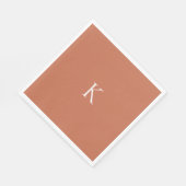 Serviette En Papier Terracotta personnalisé déjeuner initial Napkins (Coin)