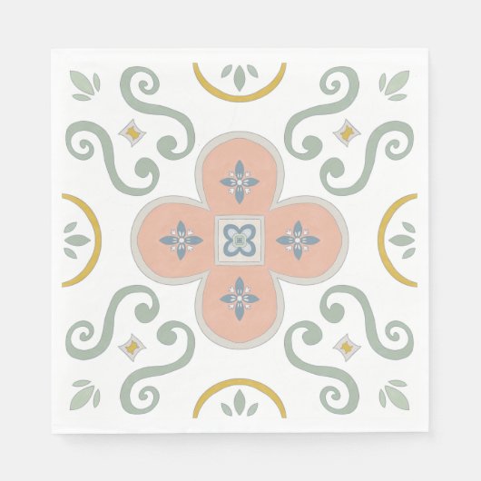 Serviette En Papier terracotta scandinave (Devant)