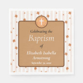 Serviette En Papier Terracotta Terre Tone Autumnal Wreath Fall Baptism (Devant)