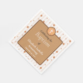 Serviette En Papier Terracotta Terre Tone Autumnal Wreath Fall Baptism (Coin)