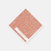 Serviette En Papier Terracotta Wildflower Baby Shower | Floral Pattern (Coin)