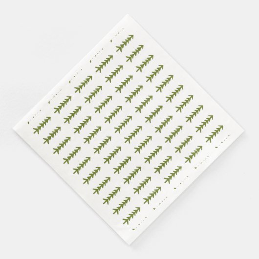 Serviette En Papier Terrain boisé rustique Thème Lumberjack Arbres (Coin)
