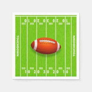 Serviette En Papier Terrain de football américain avec zone de touchdo