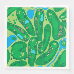 Serviette En Papier terrain de golf par golf green